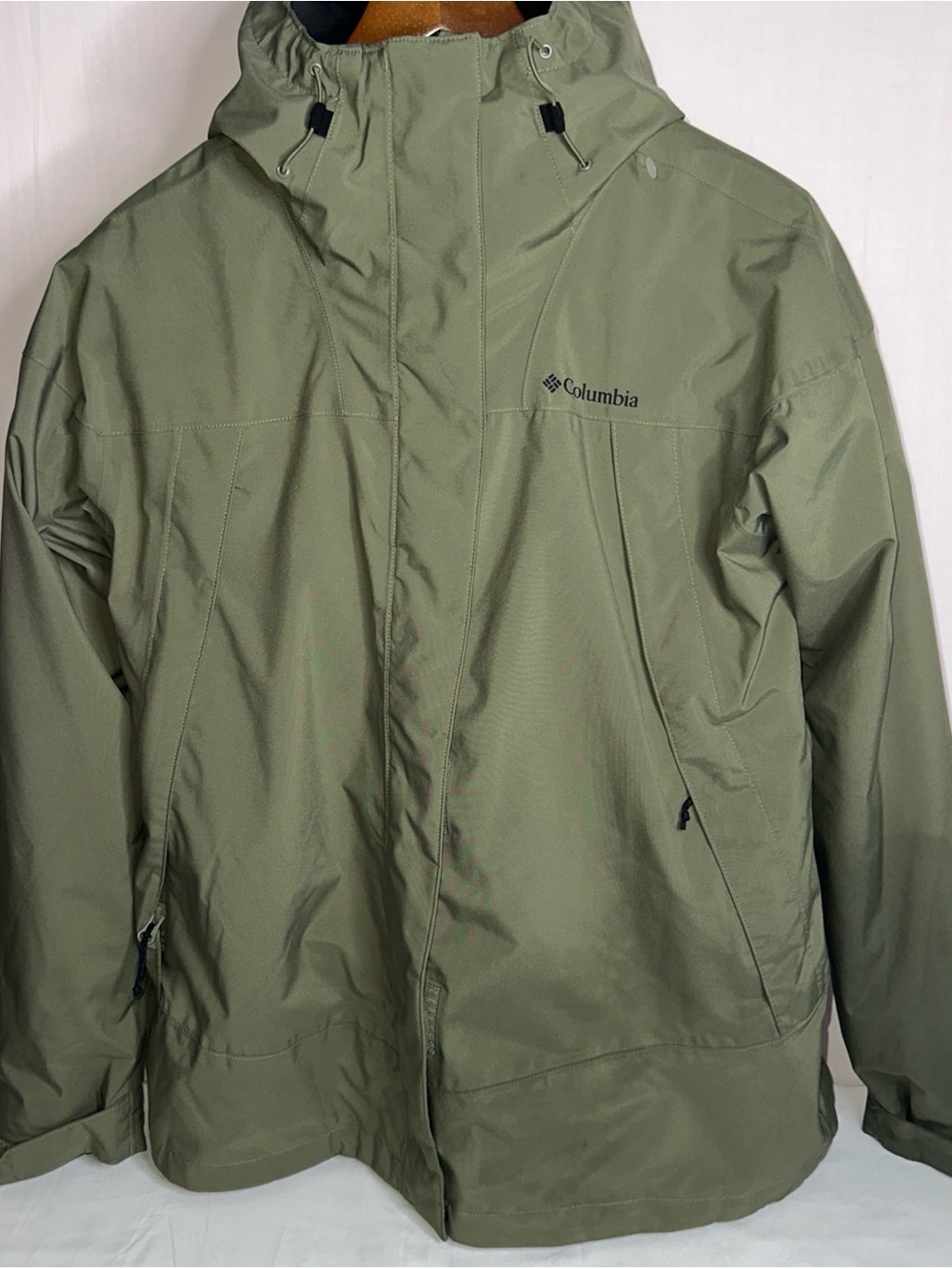 Columbia Hunter Green Whirlibird IV Onniheat/Omnitech Coat With Hood